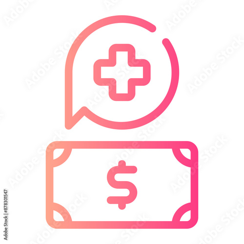 medical expense gradient icon