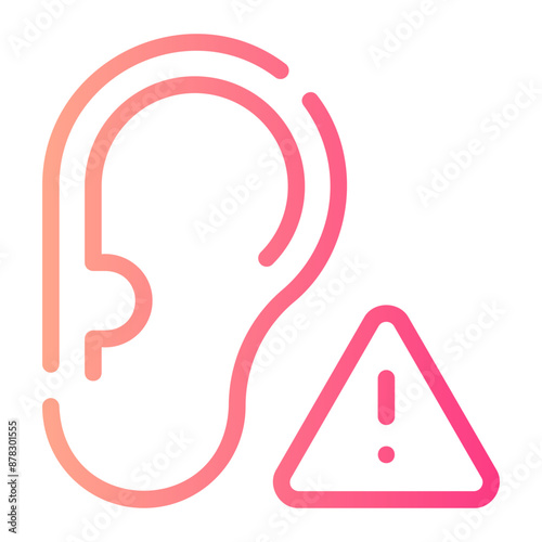 hearing loss gradient icon