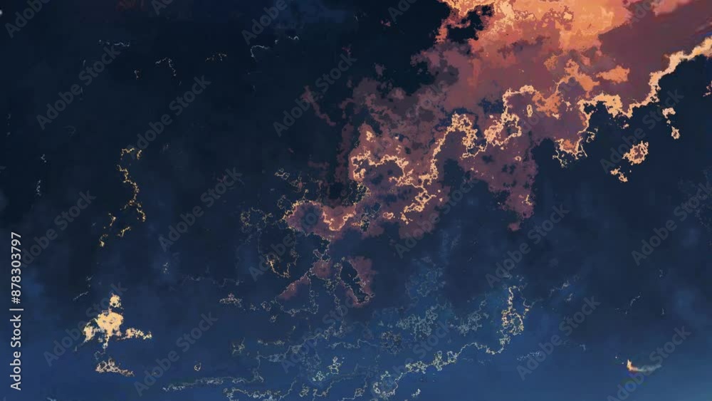 Dynamic rough abstract wave animation, a combination of orange and navy blue Dynamic rough abstract wave animation, a combination of orange and navy blue