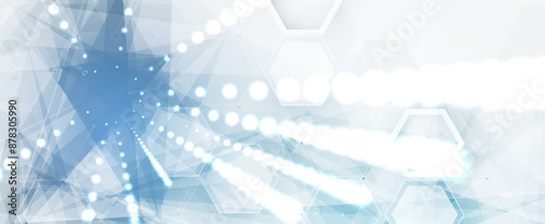 Neural network concept. Connected cells with links. High technology process. Abstract futuristic background. Vector art.