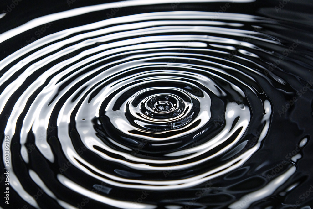 Close-up of concentric water ripples with light reflections creating a mesmerizing pattern Close-up of concentric water ripples with light reflections creating a mesmerizing pattern