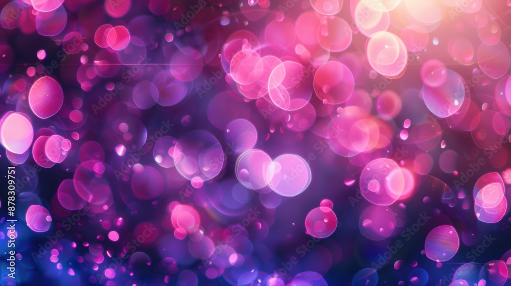 A vibrant display of pink and purple bokeh lights, creating a dreamy and festive visual effect. A vibrant display of pink and purple bokeh lights, creating a dreamy and festive visual effect.