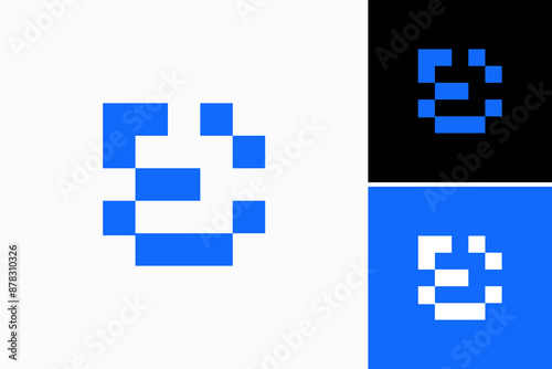 Stairs Digital Vector Logo Premium 