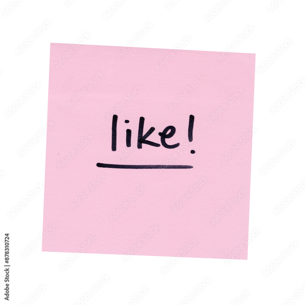 sticky note with handwritten text saying like, transparent background sticky note with handwritten text saying like, transparent background