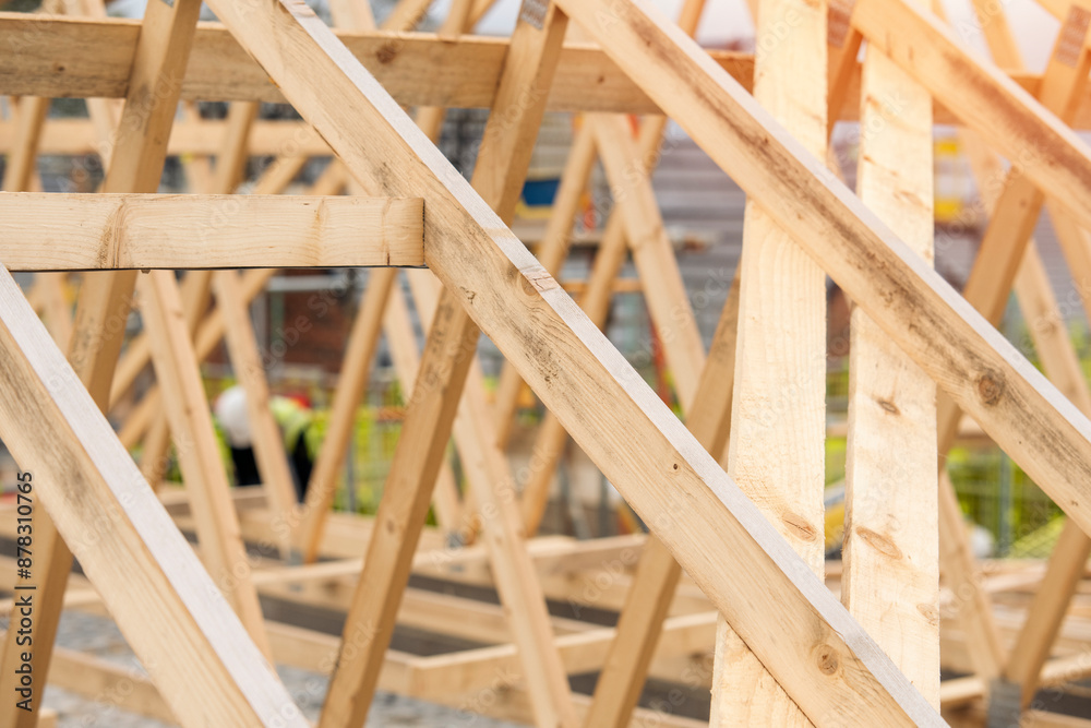 Wooden Roof Truss Construction During Daytime Wooden Roof Truss Construction During Daytime