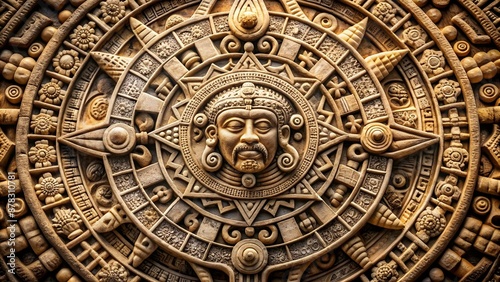 Historical and Mystical Aztec Calendar Stone: A Testament of Ancient Timekeeping and Cosmological Beliefs