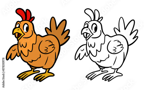 Hand Drawn Chicken Vector Illustration