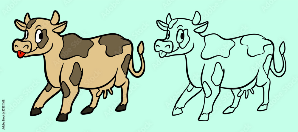 Hand Drawn Cow Vector Illustration Hand Drawn Cow Vector Illustration