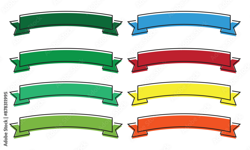 Ribbon banner set. Ribbons collection. Ribbons and Ribbon icons. modern simple ribbons collection, isolated with white background. Ribbon banner set. Ribbons collection. Ribbons and Ribbon icons. modern simple ribbons collection, isolated with white background.