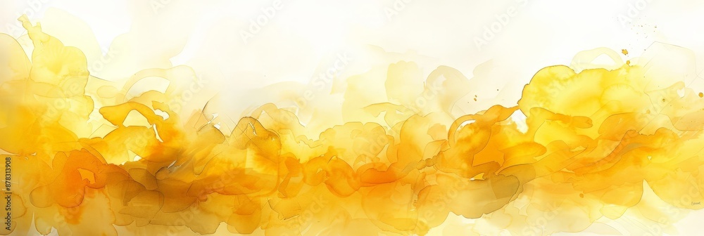 Abstract Watercolor Background with Yellow Hues Abstract Watercolor Background with Yellow Hues