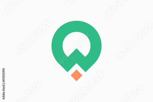 local pin arrow up Vector Logo Premium