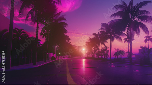 retro wave street