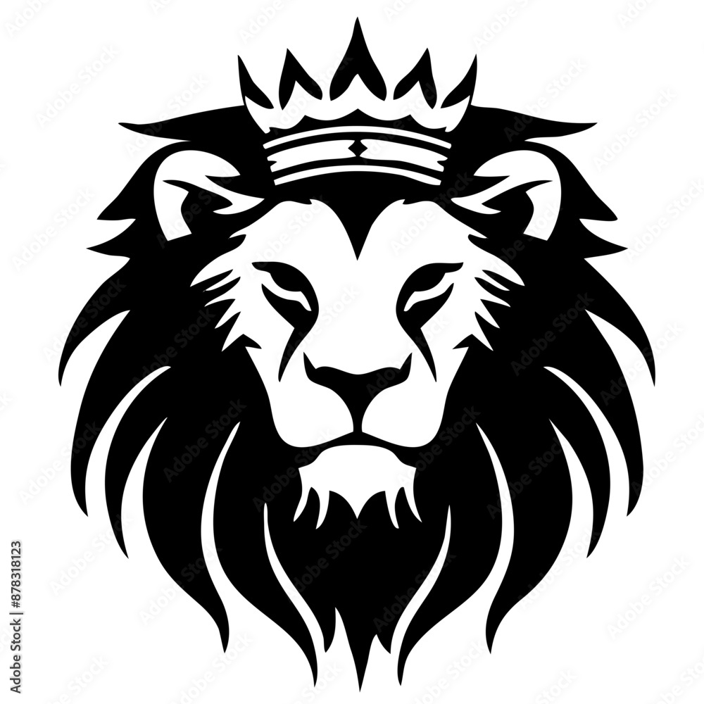 Obraz premium Lion head SVG vector transparent background PNG clipart