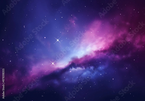 Vector realistic cosmic galaxy background © wilddrago