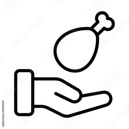 Simple Food Donation icon. The icon can be used for websites, print templates, presentation templates, illustrations, etc