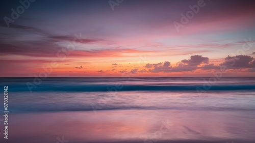 golden and pink skies over the mediterranean sea near valencia