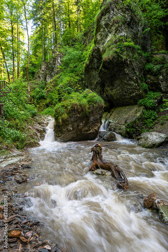 Walking along the Kesselfallsteig in Austria photo