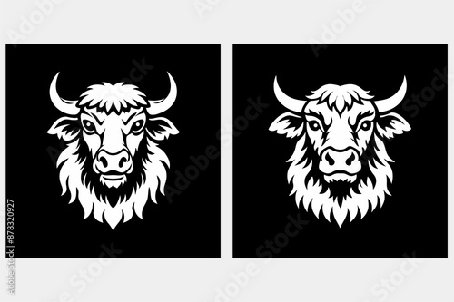 head of a yak vector