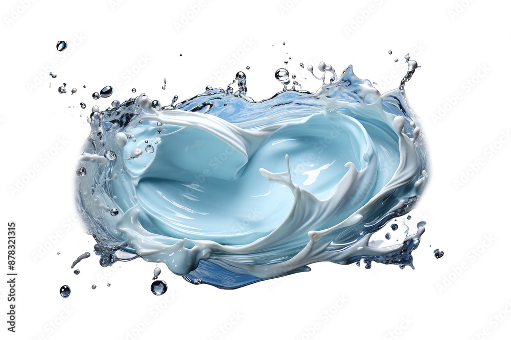 Blue paint in liquid form splashing on transparent background cutout png Blue paint in liquid form splashing on transparent background cutout png
