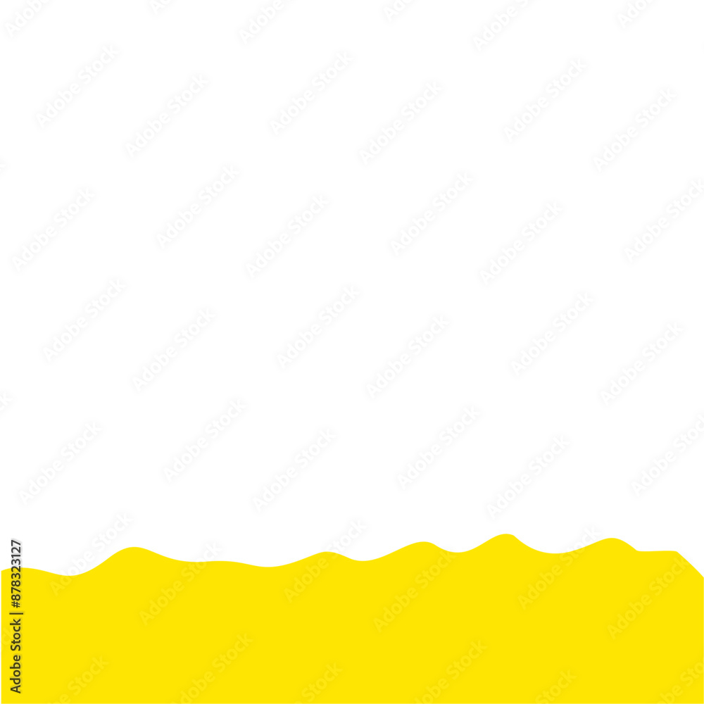 Obraz premium Yellow Wave Shape Border