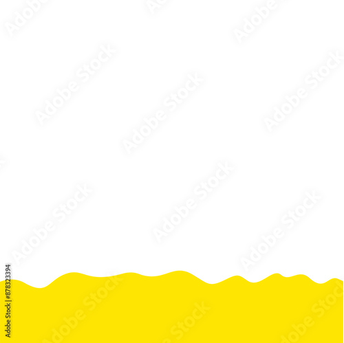 Yellow Wave Shape Border