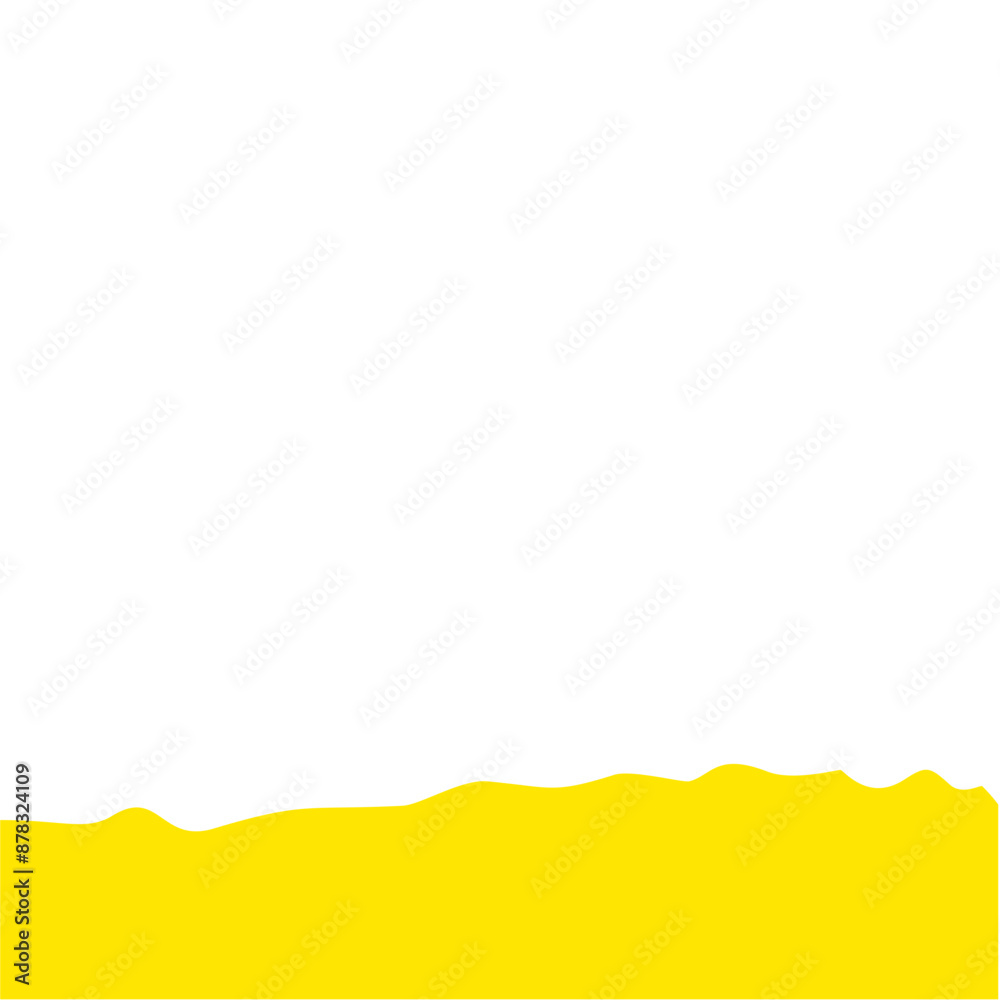 Obraz premium Yellow Wave Shape Border