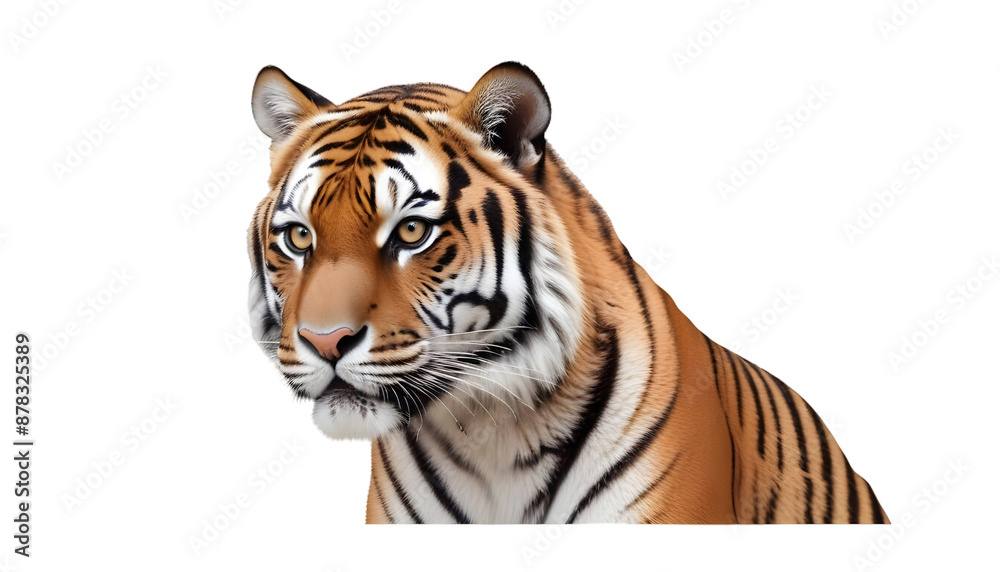 Fototapeta premium Wild tiger cut out