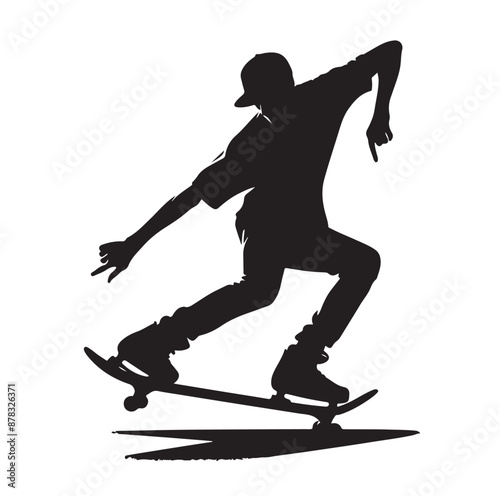 skateboarders vector illustration