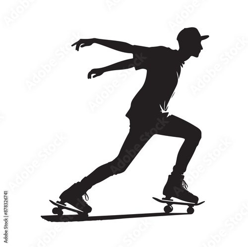 skateboarders vector illustration