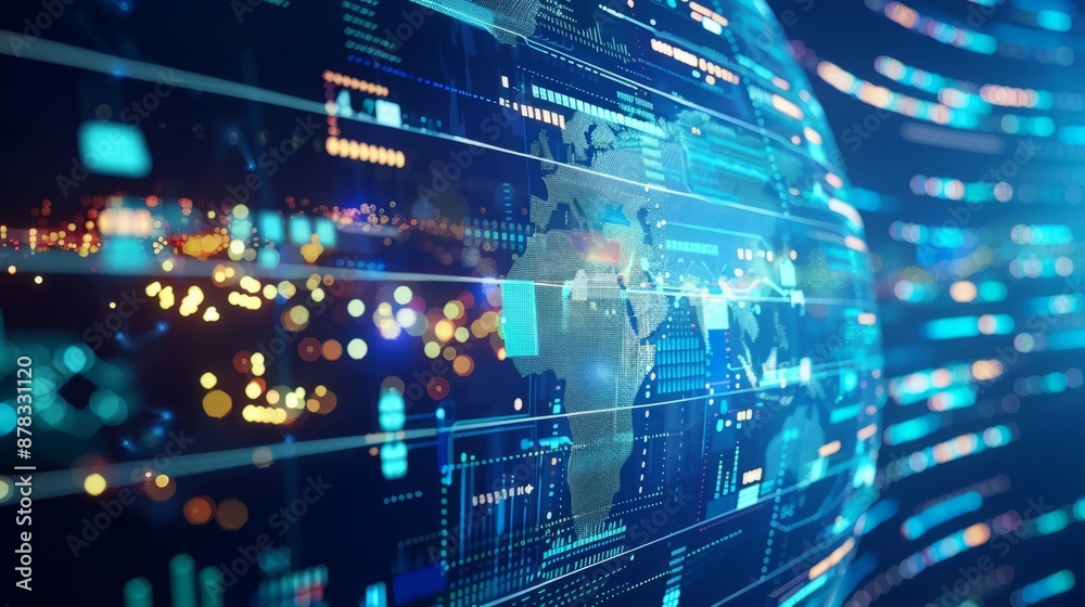 Global Communication Digital Device Information Concept Global Communication Digital Device Information Concept