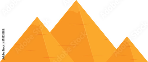 Stylized illustration of the giza pyramid complex