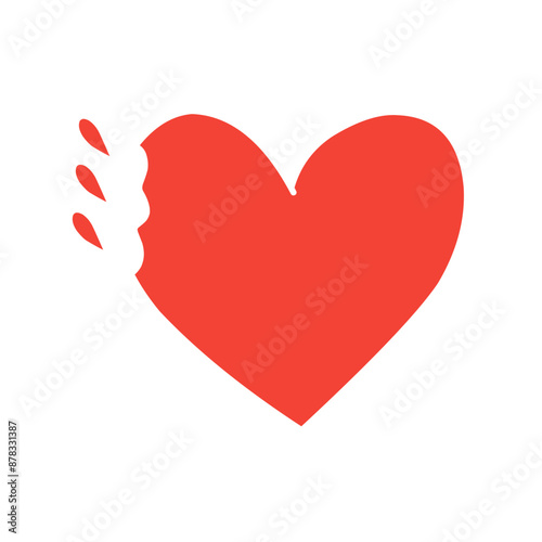 Broken heart icon. Love lost or divorce symbol. Vector.