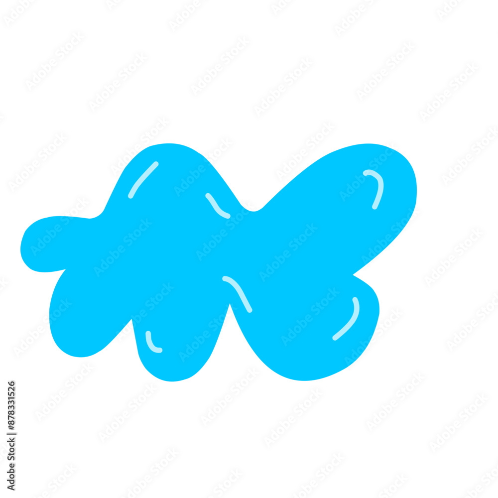 Simple hand drawn cloud collection. Abstract blue cloudy vector illustration. Sketch brush stroke speech bubble. Simple hand drawn cloud collection. Abstract blue cloudy vector illustration. Sketch brush stroke speech bubble.