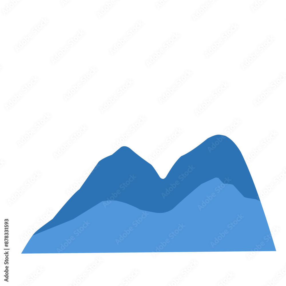 Rock with snow cap Natural Landscape. Vector illustration Rock with snow cap Natural Landscape. Vector illustration
