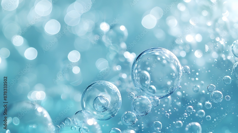 A light blue background with bubbles floating in the air, creating an atmosphere of freshness and vibrancy. A light blue background with bubbles floating in the air, creating an atmosphere of freshness and vibrancy.