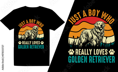 Just A Boy Who Really Loves Dog  Breeds t shirt design