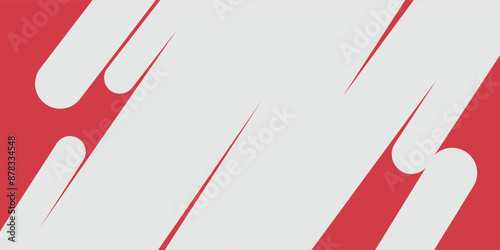 Template Background Red and white with stripe line on gradient white abstract backdrop vector illustration