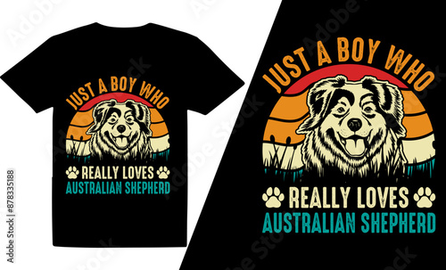 Just A Boy Who Really Loves Dog  Breeds t shirt design