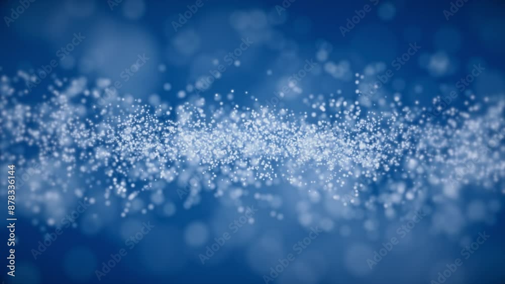 Blue abstract particles, chaotically scattered on the background, create an impression of freshness and coolness. Blue abstract particles, chaotically scattered on the background, create an impression of freshness and coolness.