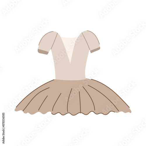 skirt ballerina dress cartoon. dance swan, baby dancer, vintage tulle skirt ballerina dress sign. isolated symbol vector illustration