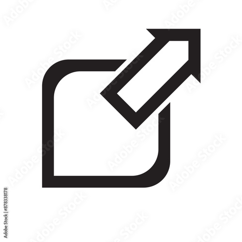 External link icon . Hyperlink symbol symbol vector illustration. EPS 10/AI