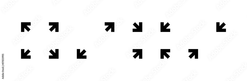 Scaling icons. Linear style. Vector icons. Scaling icons. Linear style. Vector icons.