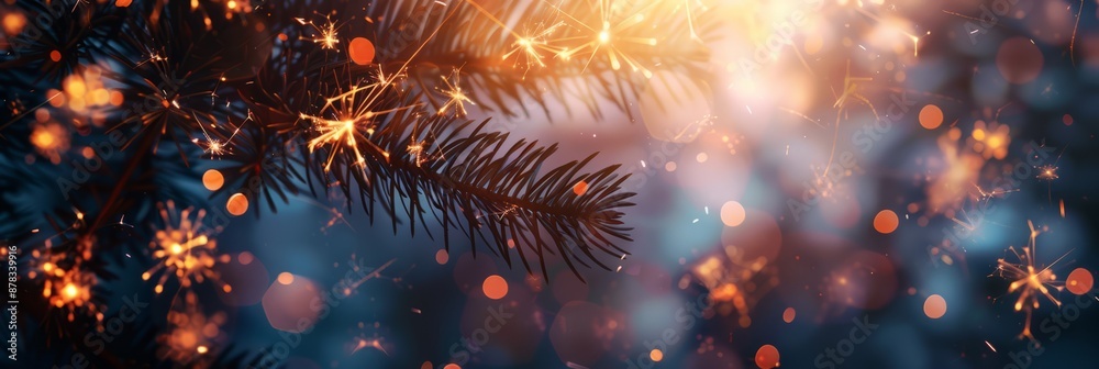 Fototapeta premium festive 4th of july background. Full with fireworks and USA flag. Independence Day (United States) 