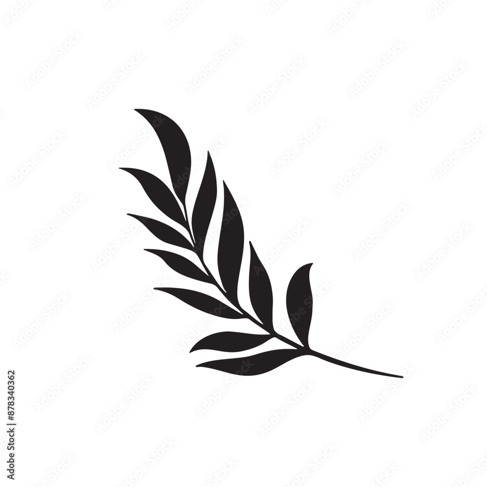 black and white leaves