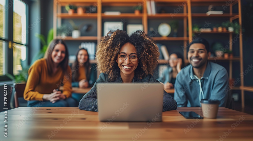 Vibrant photo of an online meeting on a laptop screen, set against a minimalistic, clean workspace.
Vibrant photo of an online meeting on a laptop screen, set against a minimalistic, clean workspace.
