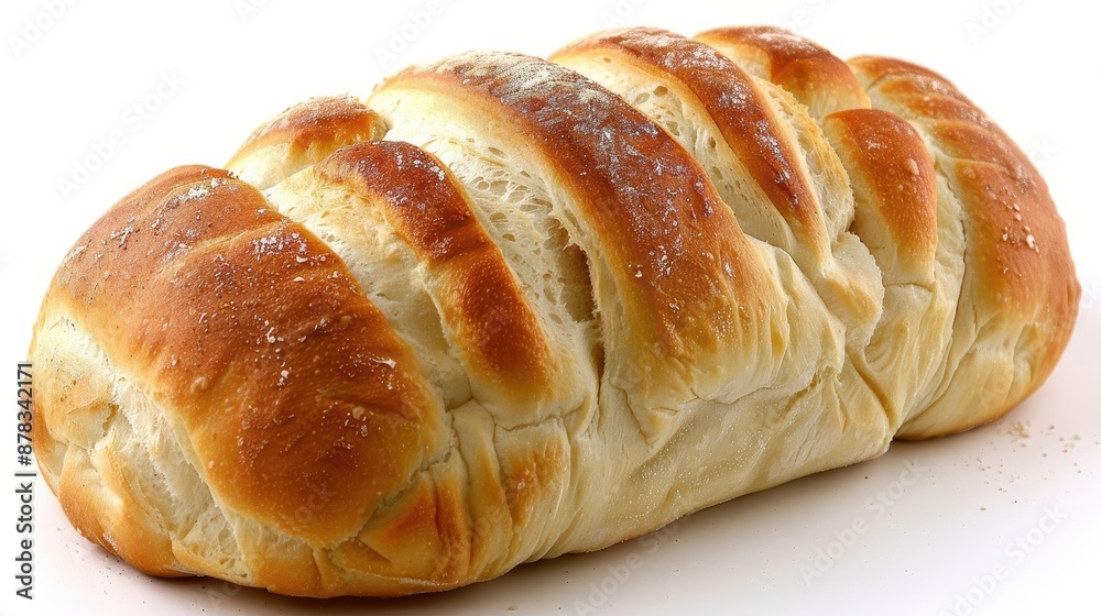Freshly baked bread isolated on white background. Freshly baked bread isolated on white background.