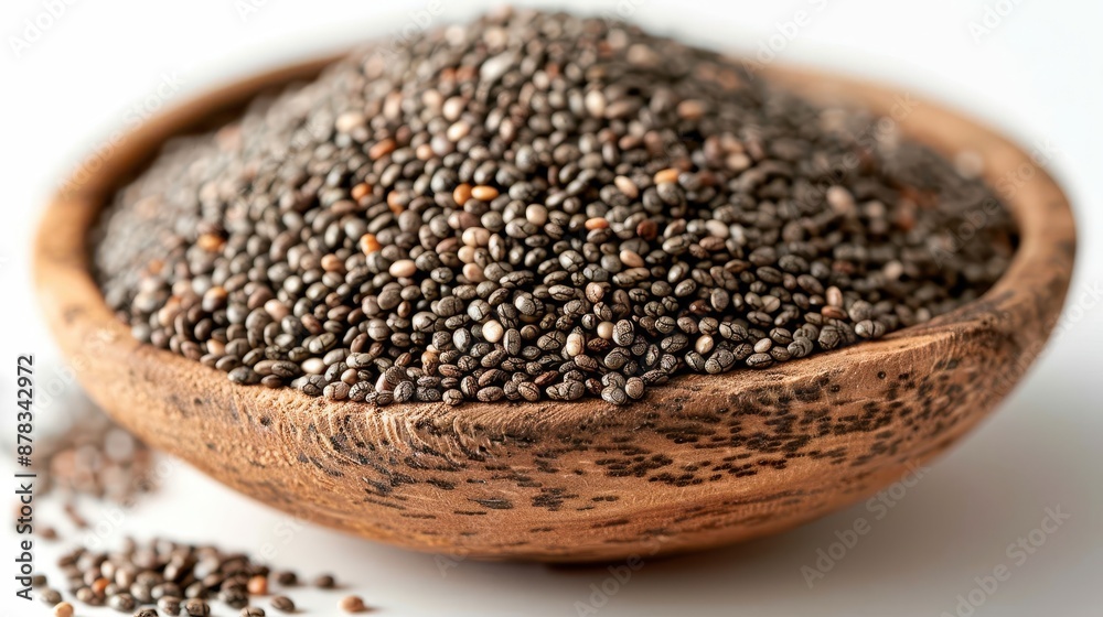 Chia seeds are tiny superfoods that are grow on a species of flowering plant that's in the mint family Chia seeds are tiny superfoods that are grow on a species of flowering plant that's in the mint family