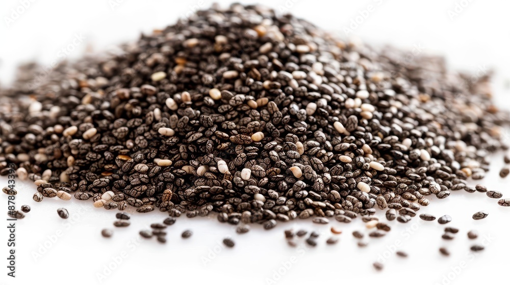 Chia seeds are tiny superfood that are grow on a species of flowering plant that's in the mint family Chia seeds are tiny superfood that are grow on a species of flowering plant that's in the mint family