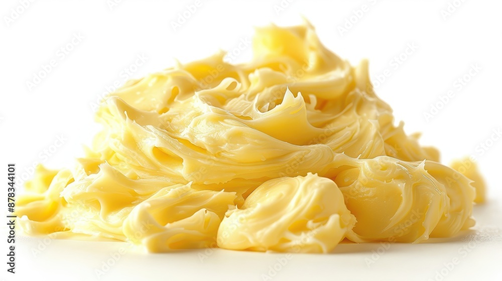 Whipped butter isolated on white background. Whipped butter isolated on white background.