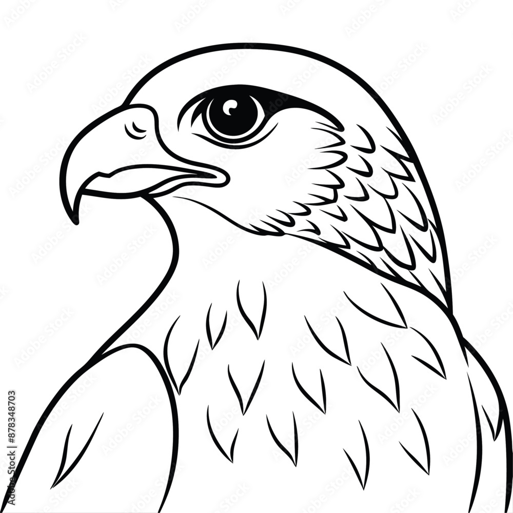 Obraz premium Hawak silhouette vector 